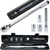 CCLIFE 6 Pezzi Chiave Dinamometrica, 1/2 28-210 Nm Cr-V, Set di Chiavi Dinamometriche per Auto e Moto con Bussole 17mm 19mm 21mm e Barra di Prolunga 1/2'' 5''