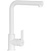 SCHOCK | Miscelatore Aquatown Doccia Monocomando con Canna Alta a Ponte e Doccetta Estraibile, Colore Bianco Assoluto, h320