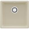 PRIMAGRAN Lavello da Cucina Beige 46x44cm, Lavandino in Granito a 1 vasca + Sifone Classico, Lavabo da Cucina Incasso al Mobile 50cm - Venezia Easy Slim S032