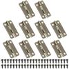 PATIKIL Cerniere a Scatto Piccole 1-3/16 Pollici, 10pz Mini Cerniera per Scatole Gioielli con Viti per Scatole Gioielli in Legno Armadietto Cassetti Porte Cancelletto, Marrone