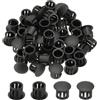 PATIKIL Tappi Copriforo, 48Pz 3/8 (10mm) Tappi per Fori in Plastica Copriforo a Vite Scrivania Fibbia Bloccaggio Inserto per Mobili Fori Armadio Cucina, Nero