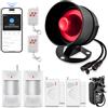 TOWODE Sistema di sicurezza domestica wireless, sensore di allarme per porte e finestre, sistema di allarme wifi, sistema di allarme antifurto 120 dB, kit di controllo per garage capannone