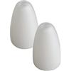 Lhh 2 paralumi Schute vetro di ricambio paralume G4 vetro opalino bianco opaco smussato/dritto Ø 4,5 cm (2 X dritto G4 bianco)