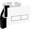 Empyreal Placca di controllo, Comando compatibile con Geberit Duofix Sigma/Delta/BASIC per doppio scarico, Portane uno Scivolo di alimentazione per pastiglie di pulizia(Bianco Opaco)