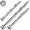 SCREW REBEL Viti per terrazze con testa cilindrica, 4,5 x 80 mm, in acciaio inox temprato, con omologazione ETA, 200 pezzi, TX20