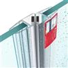 STEIGNER Guarnizioni magnetiche box doccia UKM03 180 cm (2 pz.) - Guarnizioni porta 180° doccia angolare, pentagonale, semicircolare, in nicchia o quarto di cerchio con porta 3,5-5 mm - Impermeabile