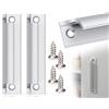 Lhbwhiz 2 pezzi maniglia per porta balcone,maniglia per porta patio esterna,maniglia in lega di alluminio,maniglia per porta scorrevole,maniglia per cassetto armadio con viti(Argento)