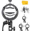 Godox S3 Supporto per Flash, Nuova Versione Supporto Tipo S, Speedlite Supporto per Attacco Bowens per Accessori Flash Godox V1 V1Pro V100 AD300Pro AD200ProII AD200Pro AD100Pro V860III