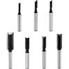 kajkey Fresa per legno 6mm, Set 7 Pezzi Frese per Legno, fresa 6mm per Fresatrice per Legno, Fresa Legno a Taglio Dritto per MDF Compensato Truciolato, 3/4/5/6/8/10/12 mm