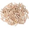 PATIKIL Perni di tasselli in legno 5/32 x 3/4 (4 mm x 20 mm) dritti tasselli in legno scanalato per artigianato mobili fai da te legno duro conteggio 150