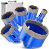 Vrietina Set di 6 punte diamantate M14, 20/35/40/45/50/68 mm, con cassetta degli attrezzi, diamantata, sega a tazza per trapano a secco in piastrelle, porcellana, granito, marmo, gres porcellanato, vetro