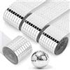 NVIYAM 6400 Pezzis Mini Specchio Mosaico Vetro, Mosaico Piastrelle Autoadesive Quadrate per Decorazioni Artigianali Fai Da Te - 5 X 5 mm, Argento