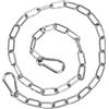 NQEUEPN Catena per Cancello, 110 cm Catena per Sedia a Dondolo Sospesa con Moschettoni a Doppia Estremità Chiusura per Cancello Fattoria per Interni Esterni Cavallo Amaca (Spessore 3 mm, Argento)