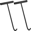 QWORK® Set di 2 sollevatori per chiusini da 30 cm, ganci per chiusini per chiusini - maniglie a T stabili, protezione dalla corrosione