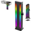Ouitble Staffa di Supporto GPU ARGB Base Magnetica in Lega di Alluminio Supporto GPU Regolabile Scorrevole per Scheda Grafica Desktop Forte Supporto per PC da Gioco (Negra)