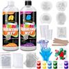 YumCraft Taba Squishy Kit 1000g Silicone liquido trasparente per Squishy Maker, Rapporto AB 1:1 Rapida Polimerizzazione, Ultra Morbido, per Squishy Zampa di Gatto, Kit Fai da Te Antistress DIY per Principianti