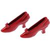Lankater 1pair Mini Scarpe col Tacco Alto 1:12 Miniatura Scarpe Rosse con Tacco Dollhouse Gli Accessori della Decorazione