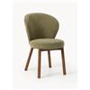 Westwing Collection Sedia imbottita con gambe in legno di frassino Serena