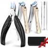 HOTUT Tagliaunghie Piedi Professionale per Unghie Incarnite e Spesse,6 Pezzi Tagliaunghie Uomo Piedi,Set Tagliaunghie Professionale per Anziani Unghie Spesse,Oro Champagne