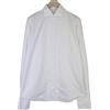 Suitsupply Camicia Uomo 43/17 Slim Bianco Cotone Puro Twill Bottoni Cuatway