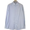 Suitsupply Uomo Camicia 46/18 Extra Slim Blu Puro Cotone Cutaway Motivo a Righe