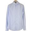 Suitsupply Camicia Uomo 38L/15L Extra Slim Blu Cotone Puro Striato Classico