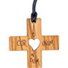 SHALOM - Croce Agostiniana con Scritta Cor Unum in Deum. Dimensioni 4x4 Cm