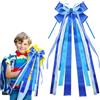 QIZHIQIAMY Fiocco a Cono Scuola 60×20cm Fiocchi Ritorno a Scuola Fiocco Per Coni Scolastici Grande Fiocchi Cono di Zucchero Decorazione per Bambini Scolastiche, Compleanno, Battesimo Decorazioni (Blu)