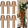 QIZHIQIAMY Fiocchi di Natale, 6 PCS Fiocco di Velluto Natalizio, 60×40cm Fiocchi Grandi per Albero di Natalizio, Decorazione per Alberi di Natale, Decorazioni Natalizie per Portici, Scale, Finestre (Marrone)