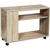 MA MAISON Mobiletto in Legno con Ruote - 3 Ripiani, Multiuso, Organizzatore Portatutto, Cucina, Cassetti, Ripiani, Robusto, Colore a Scelta - 80 x 30 x 56 cm