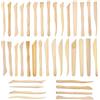 JMZLLRX 38 Pz Strumenti per Modellare Argilla in Legno, Strumenti per Scultura in Argilla per Modellazione di Ceramica, Stecche di Legno e Mirette per Argilla
