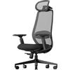 ProtoArc EC200 Sedia da Ufficio Ergonomica con Seduta Scorrevole, Nero | Sedia Scrivania Supporto Lombare Regolabile in Altezza e Profondità, Poggiatesta 3D, Schiuma 55D, Mesh, Girevole, per Casa