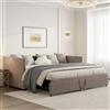BRILVERDE Divano Letto imbottito, divano letto allungabile, 90/180 x 200 cm, divano pieghevole con funzione sleep, divano letto 2 posti con funzione sonno, velluto, grigio