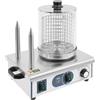 Donened - Hot Dog Maker, scalda salsicce greche, 3 spiedini, regolatore di temperatura 0~85℃, gabbia in acciaio inossidabile: Ø 16 cm, alloggiamento in acciaio inox, fornello professionale per