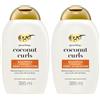 OGX Shampoo al cocco per capelli ricci 385 ml tensioattivi senza solfati (la confezione può variare) (Confezione da 2)