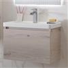 KAMALU Mobile lavabo 60 cm con cassetto scorrevole e lavabo incasso SP-60A