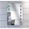 KAMALU Specchio contenitore bagno 70x50 LED doppio nascosto KAM-1394