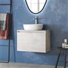 KAMALU Mobile bagno 60 cm con piano per lavabo da appoggio SP-60B