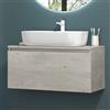 KAMALU Mobile bagno sospeso 80cm con cassetto ammortizzato SP-80A