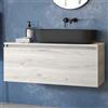 KAMALU Mobile 100cm per bagno sospeso con cassetto ammortizzato SP-100B