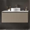 KAMALU Mobile bagno 100 cm sospeso con piano da appoggio in solid surface bianco SP-100C