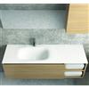 KAMALU Mobile bagno 135 cm con lavabo incasso e vano a giorno a destra SP-135ED
