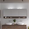 KAMALU Specchio bagno 155cm contenitore con 3 ante e 2 ripiani | SP-155BS