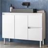 KAMALU Mobile bagno 100cm a terra con 2 cassetti e 2 sportelli TOD-100PP