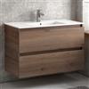 KAMALU Mobile bagno 100cm con lavabo a incasso installazione sospesa TOD-100LA