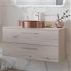 KAMALU Mobile bagno sospeso da 100 cm due cassetti soft close EL-100P