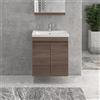 KAMALU Mobile bagno sospeso da 65cm con lavabo incasso SV-65A