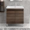 KAMALU Mobile bagno a terra 80 cm lavabo integrato e due ante SV-80T