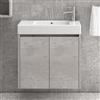 KAMALU Mobile bagno 70 cm sospeso lavabo incasso e due ante MN-70C
