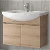 KAMALU Mobile bagno 80 cm sospeso con 2 ante BN-80A